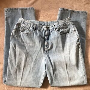Talbots size 10P stonewashed high rise straight jeans
